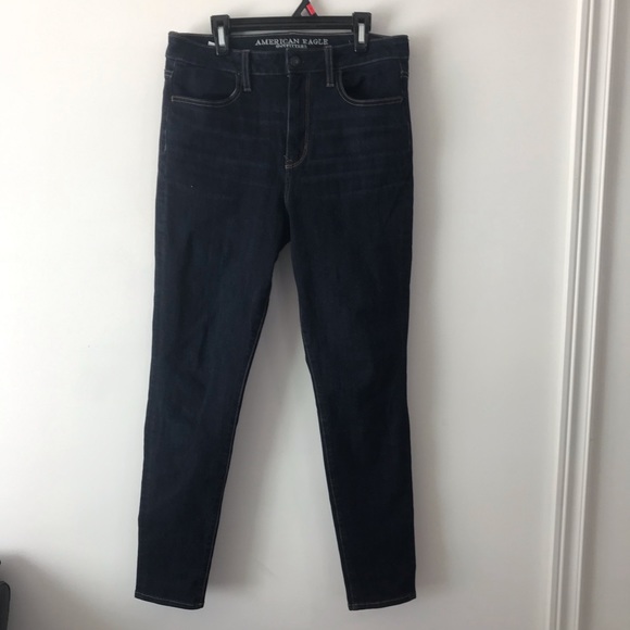 American Eagle Navy Skinny Jeans Size 8 - Picture 2 of 8